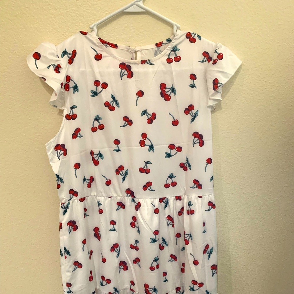 Babydoll dress with flutter sleeves